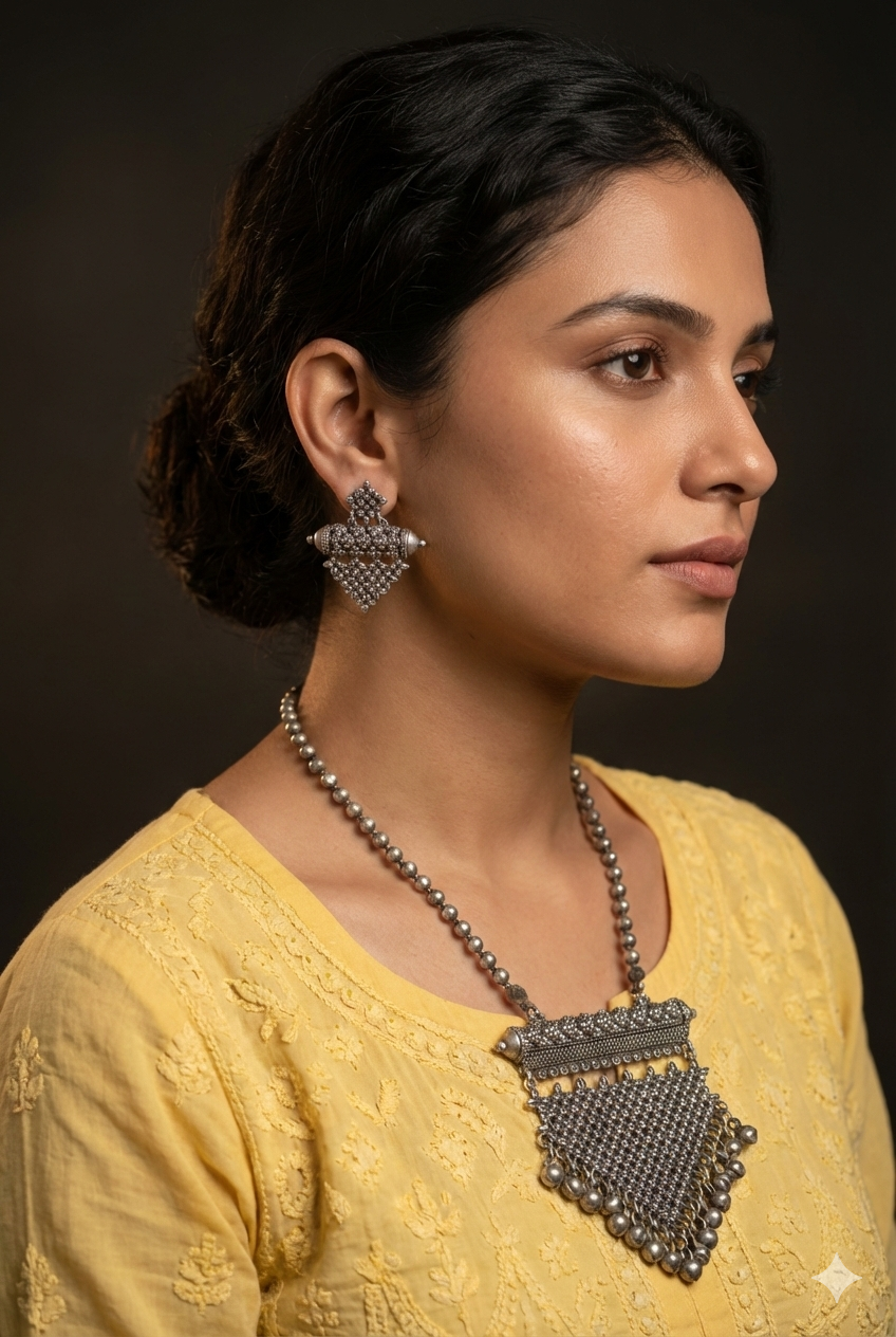 धना मणी माळ सरस्वती लटकन - Dhanamani Maal