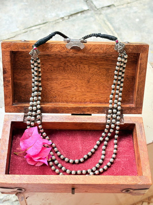 तीन पदरी मोहनमाळ - Mohanmaal - 3 Layered