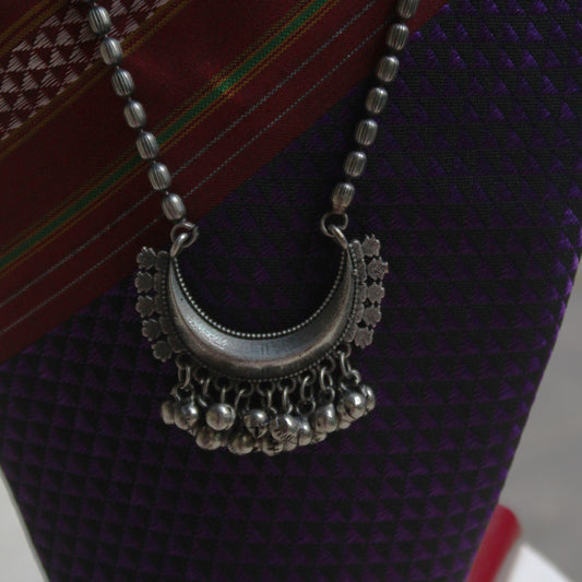 धना मणी माळ चंद्रकोर लटकन - Dhanamani Maal