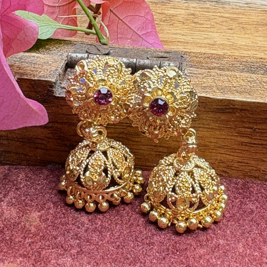 माणिकरत्न सोनेरी झुमके - Manikratna Soneri Zumke