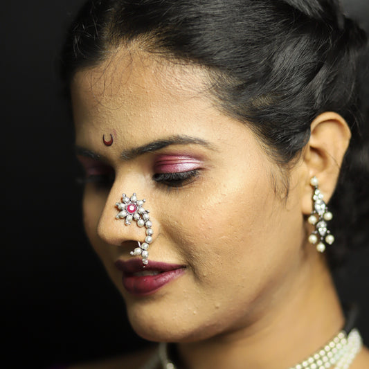 चापाची ब्राम्हणी नथ ( Clip-on Brahmani Nath)