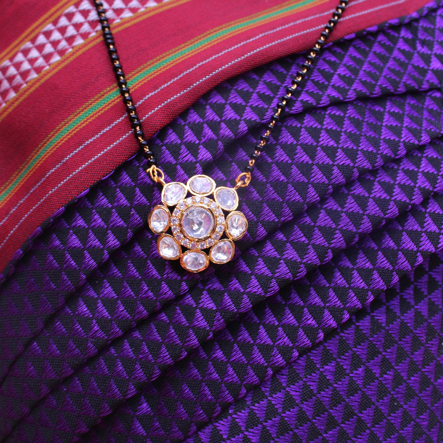 मंगळसूत्र - Polki Flower Mangalsutra