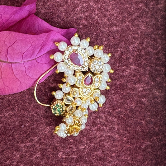 ब्राम्हणी झुमका नथ ( Brahmani Zumka Nath)