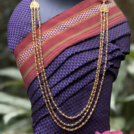 अष्टपैलू कंठी (तीन पदरी)- Ashtapailu Kanthi(Three Layered)