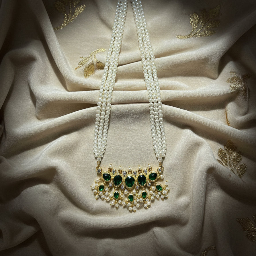 Green Tanmani 5 stones