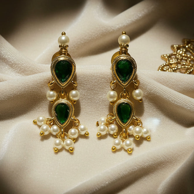 Green tanmani Earrings