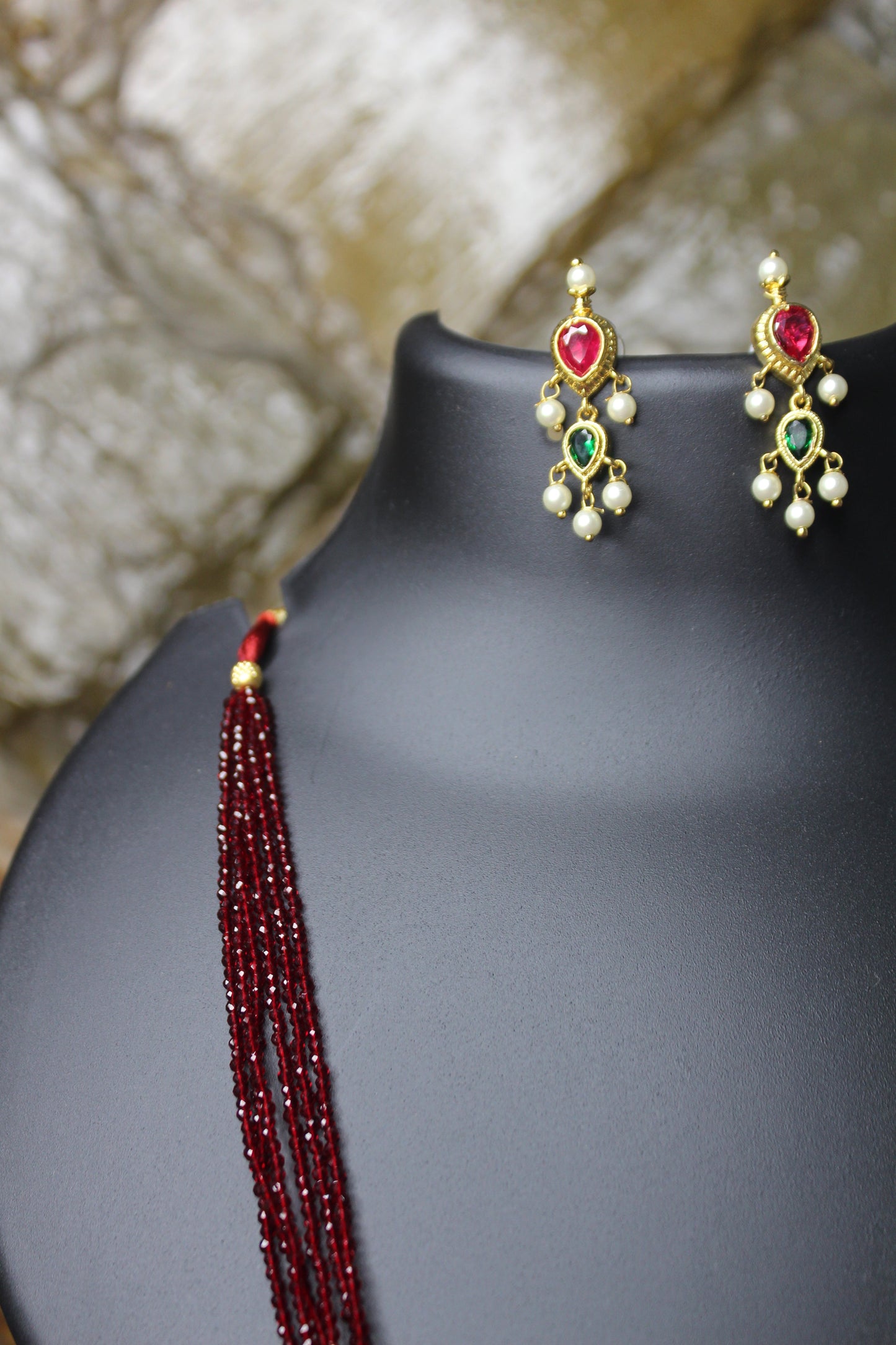 तन्मणी  - Tanmani with Hydromani Chain (5 Stones)