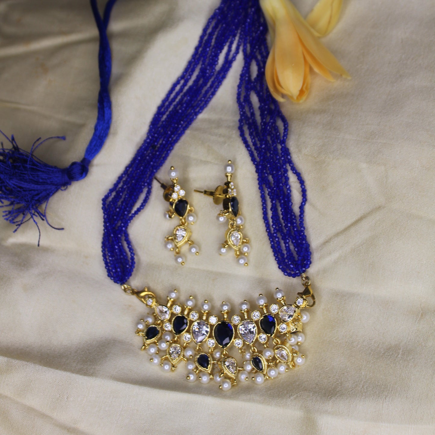 तन्मणी  - Tanmani with Hydromani Chain (7 Stones)