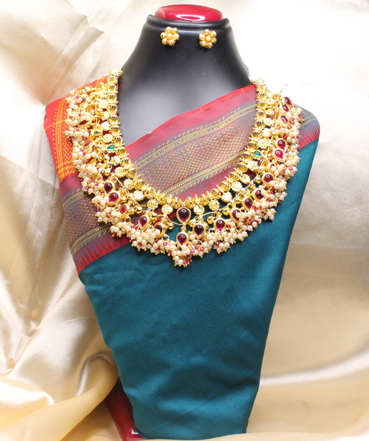 कोल्हापुरी साज -(Panadi Pink Kolhapuri Saaj)