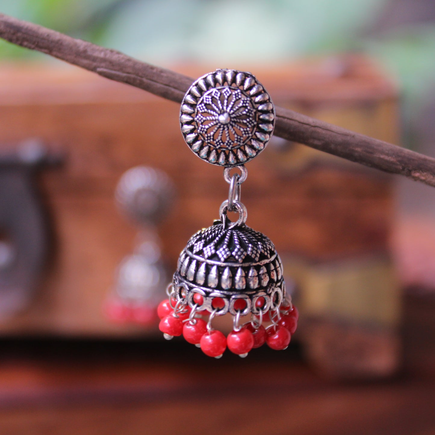 झुमके - Coloured Beads Zumke (Medium Size)