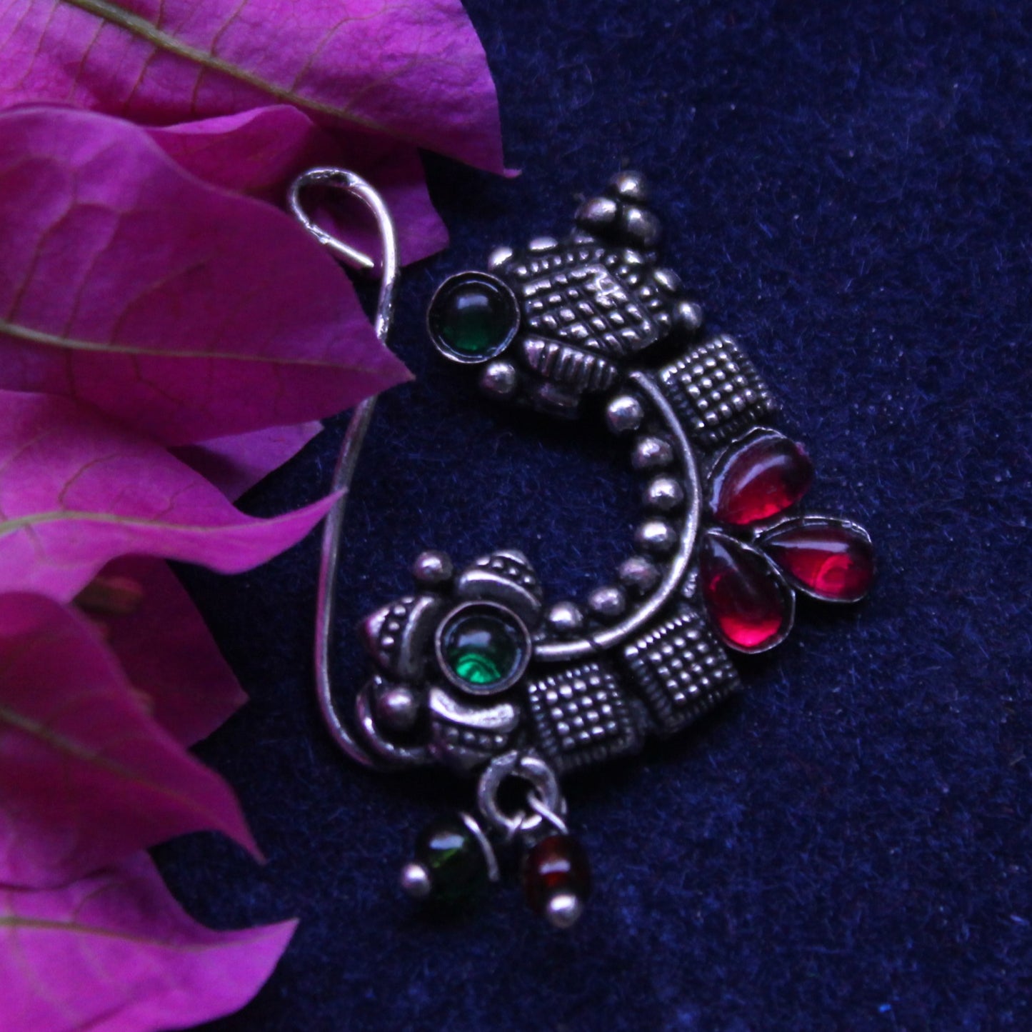 कारवारी नथ - Oxidised Karwari Nath