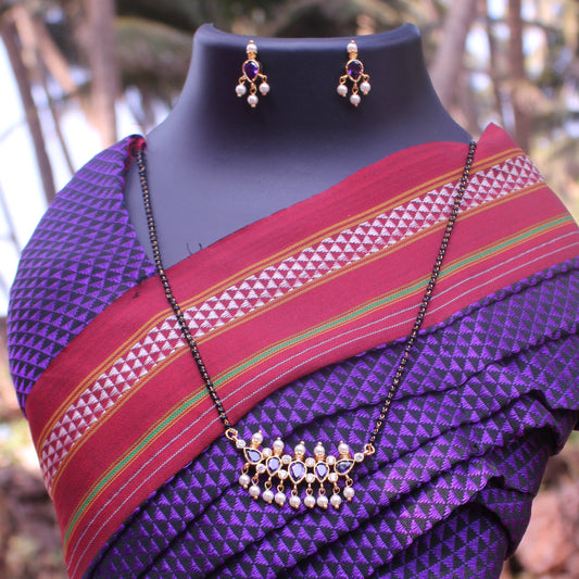 तन्मणी मंगळसूत्र  - Tanmani Mangalsutra (Purple)