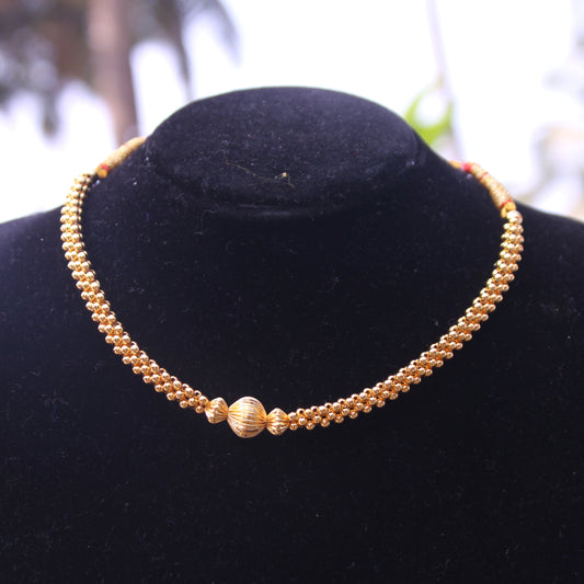 ठुशी जव मणी – Thushi Javmani pendant