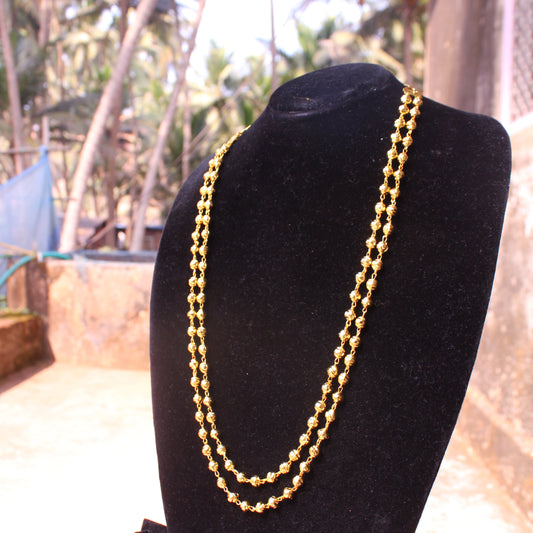 दोन  पदरी बोरमाळ हरभ मणी - Bormaal Harbara Mani -2 Layered