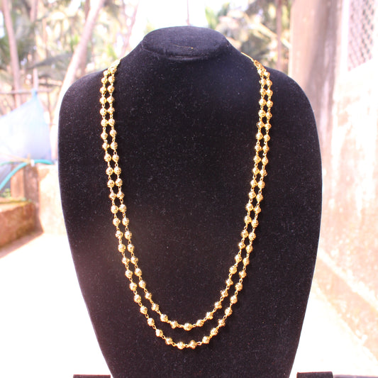 दोन  पदरी बोरमाळ हरभ मणी - Bormaal Harbara Mani -2 Layered