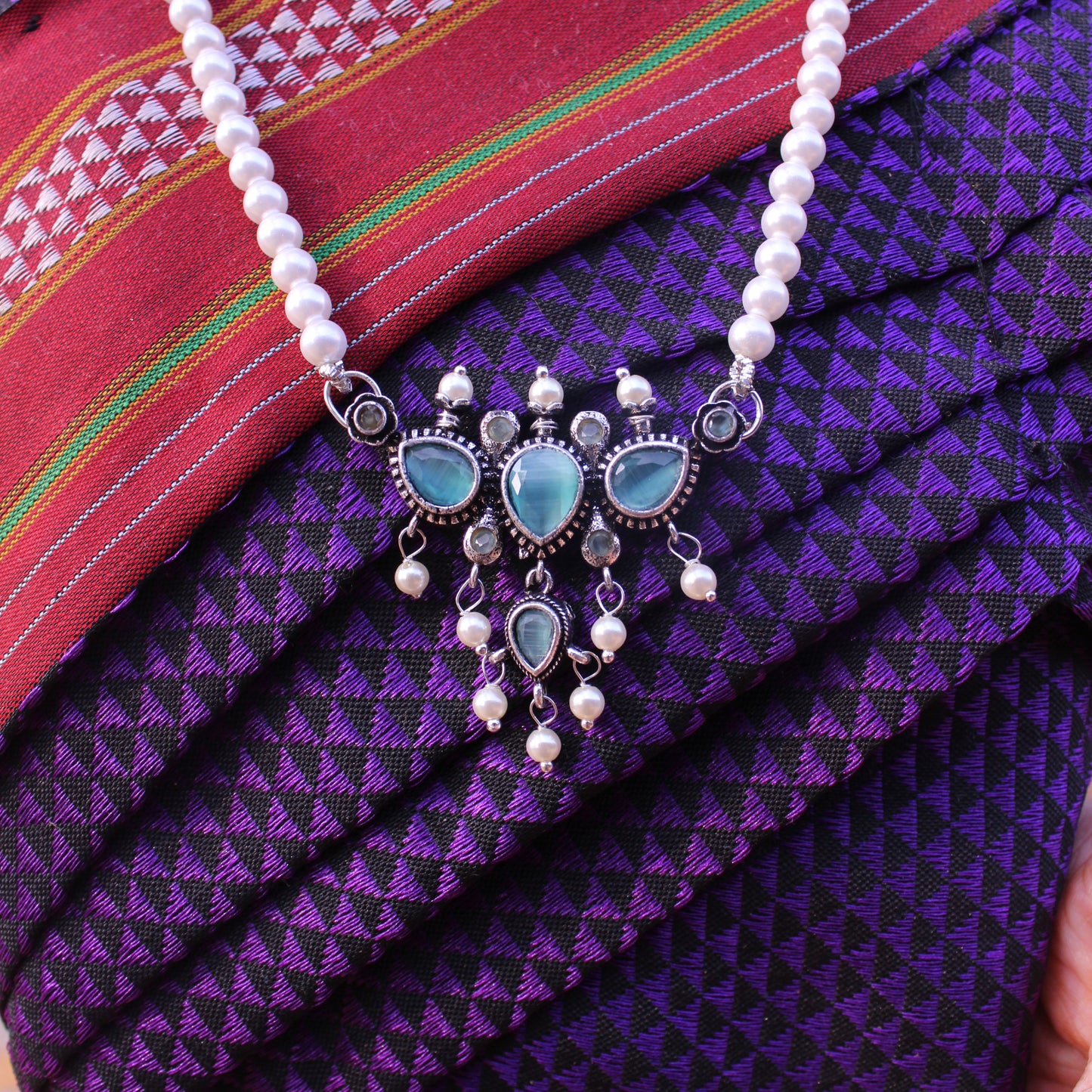 फिरोजा रत्‍न तन्मणी  - Turquoise Tanmani (3 Stones)