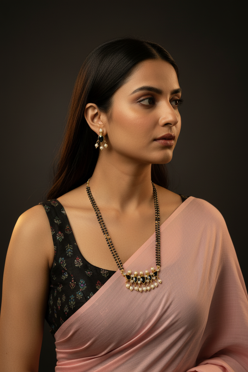 तन्मणी मंगळसूत्र  - Tanmani Mangalsutra (Black)