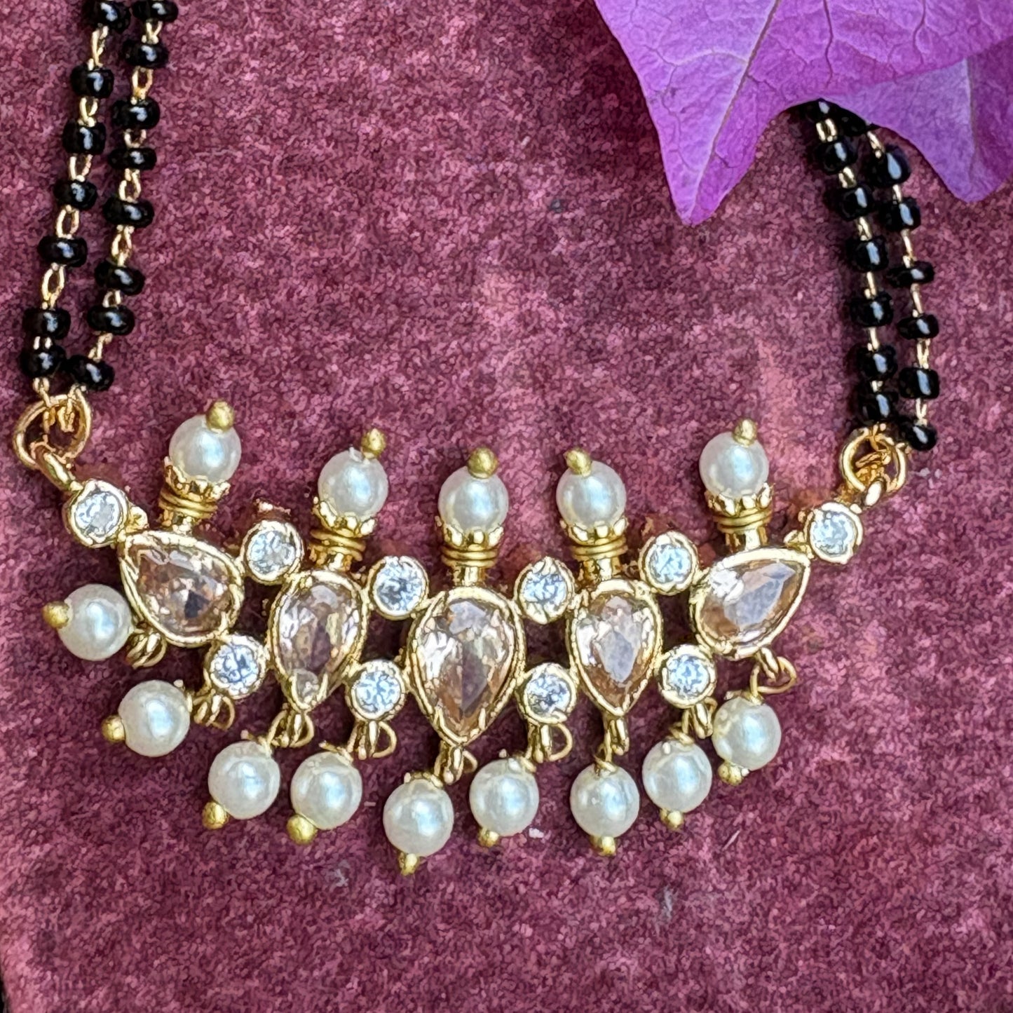 तन्मणी मंगळसूत्र  - Tanmani Mangalsutra (Peach)