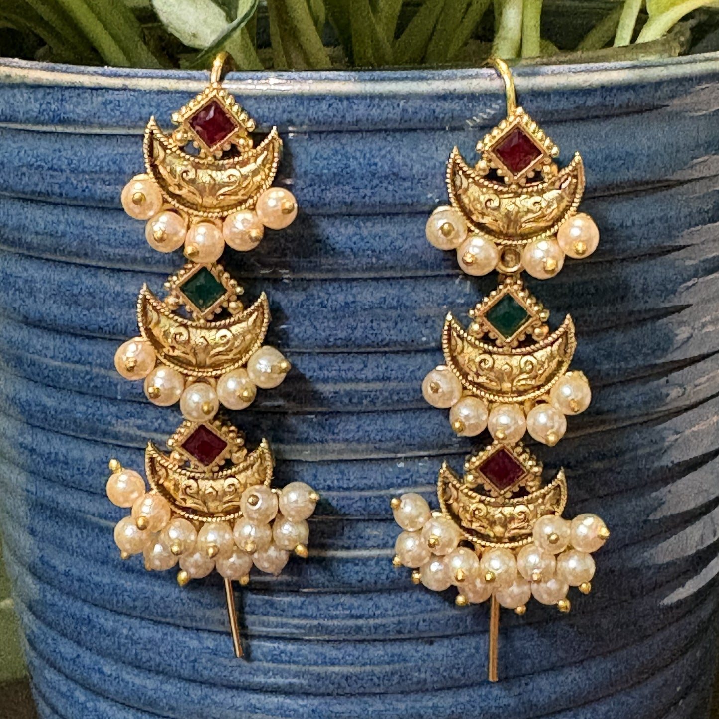 चंद्रकळा बुगडी - Chandrakala Clip-on Ear Cuff
