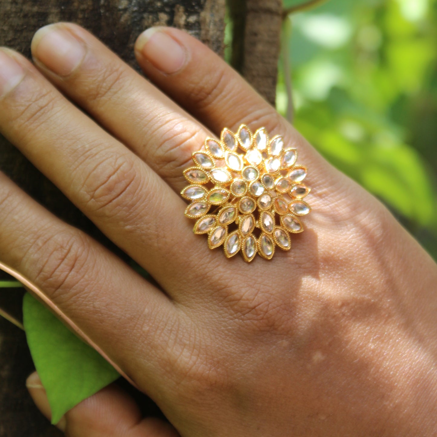 कुंदन अंगठी -  Kundan Finger Ring