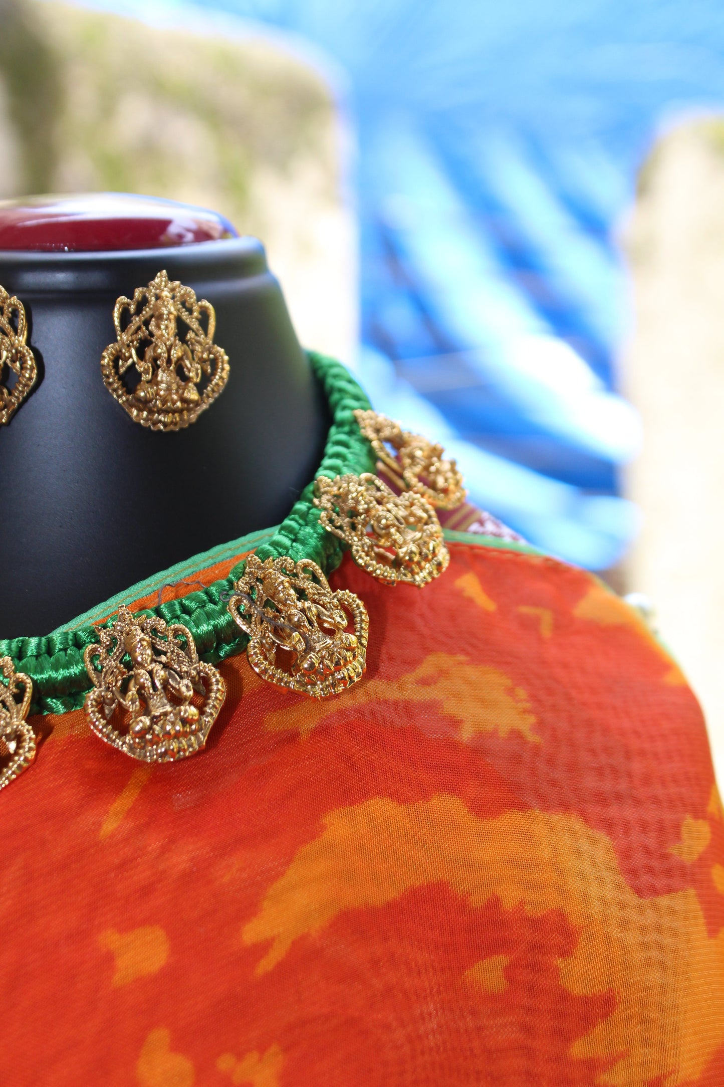 हिरवा धागा देवी चोकर - Devi Choker