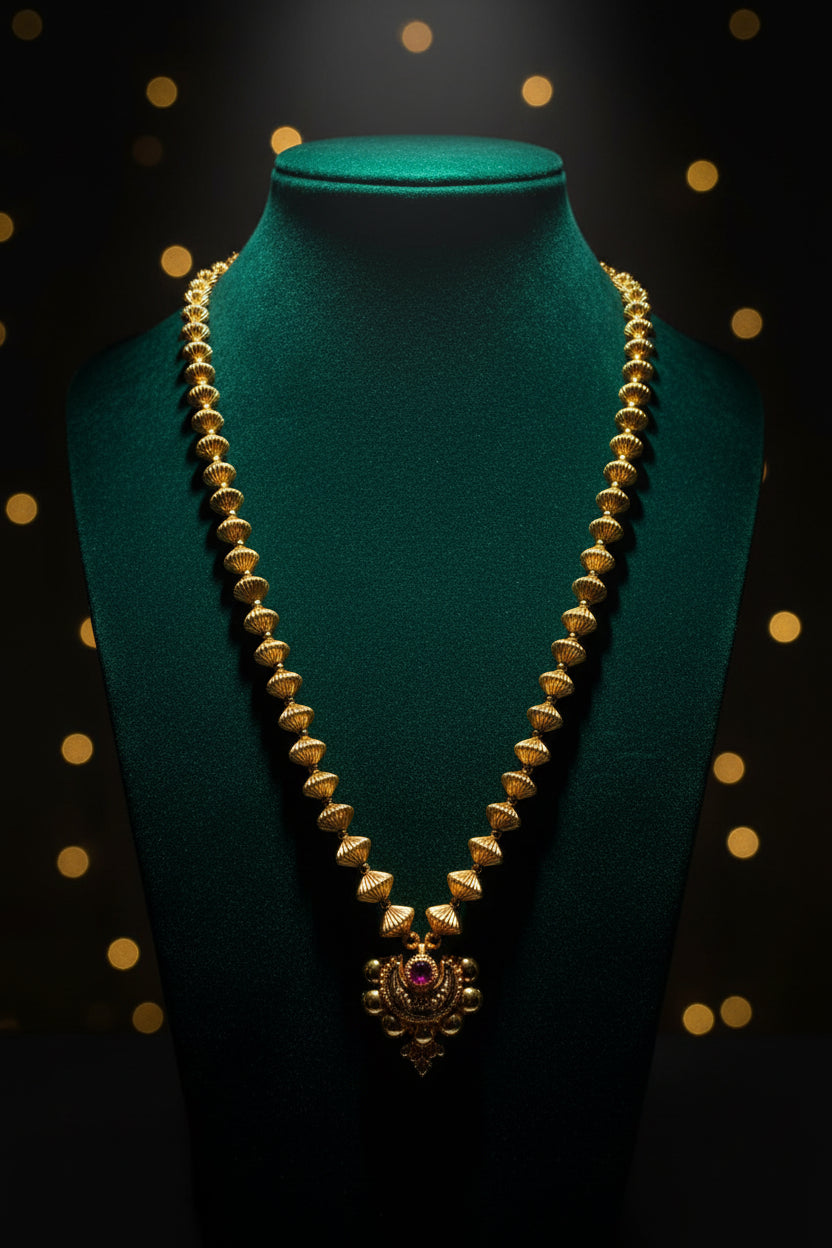 Gold Javmani Chandrakor Haar Long