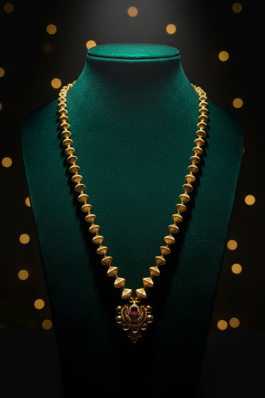 Gold Javmani Chandrakor Haar Long