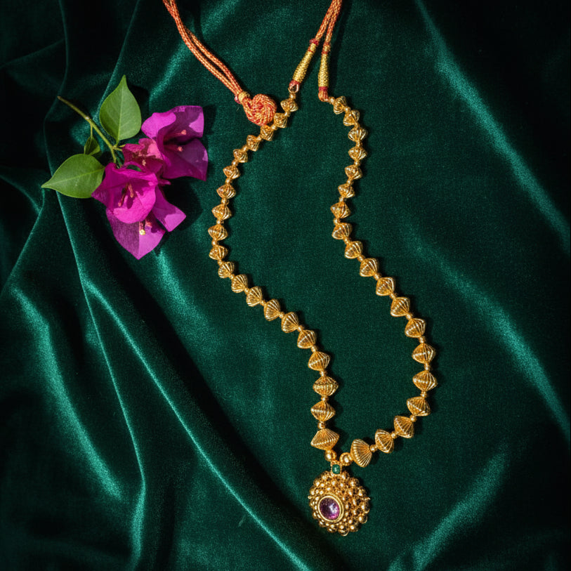 Gold Javmani Saaj Ghat Haar Short 