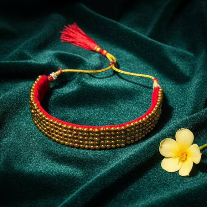 मोठे मणी ठुशी – Big Beads Thushi