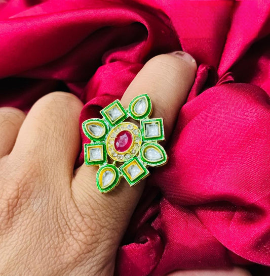 कुंदन अंगठी -  Kundan Finger Ring