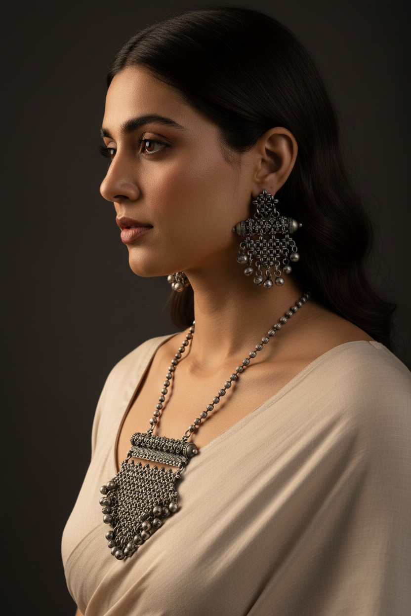 धना मणी माळ सरस्वती लटकन - Dhanamani Maal