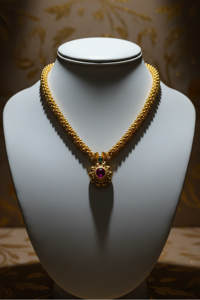 ठुशी साज घाट  – Thushi Saaj Ghat Pendant