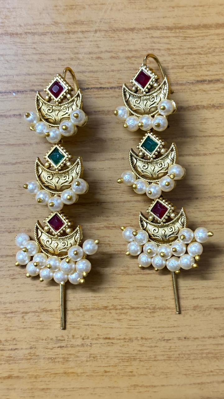 चंद्रकळा बुगडी - Chandrakala Clip-on Ear Cuff