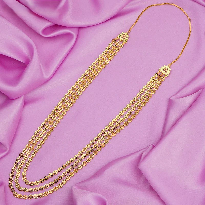 पोहे हार (तीन पदरी) - Pohe Haar (Triple Layered)